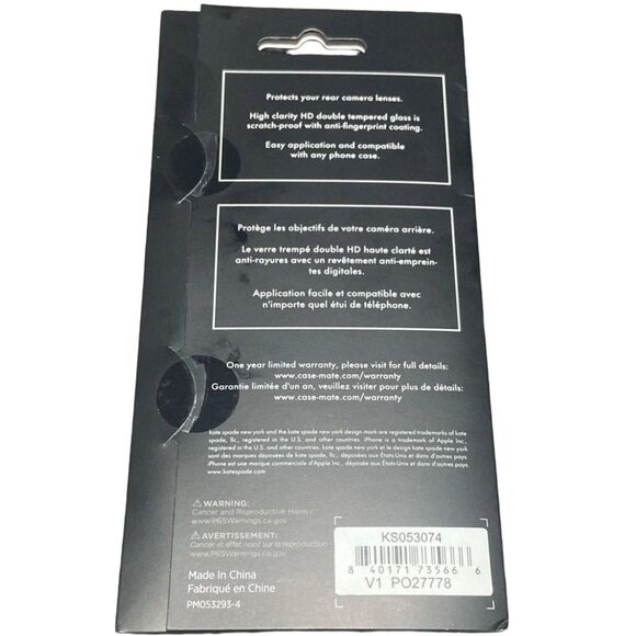 Kate Spade iPhone 15/15+ Stone Gold Aluminum Ring Lens Protector Camera Guard - Picture 2 of 4